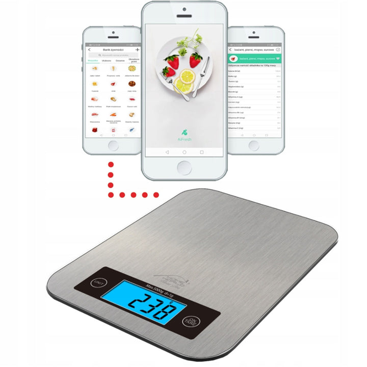 TECH-MED köksvåg, dietvåg, Bluetooth, 5 kg, HW-FIT022