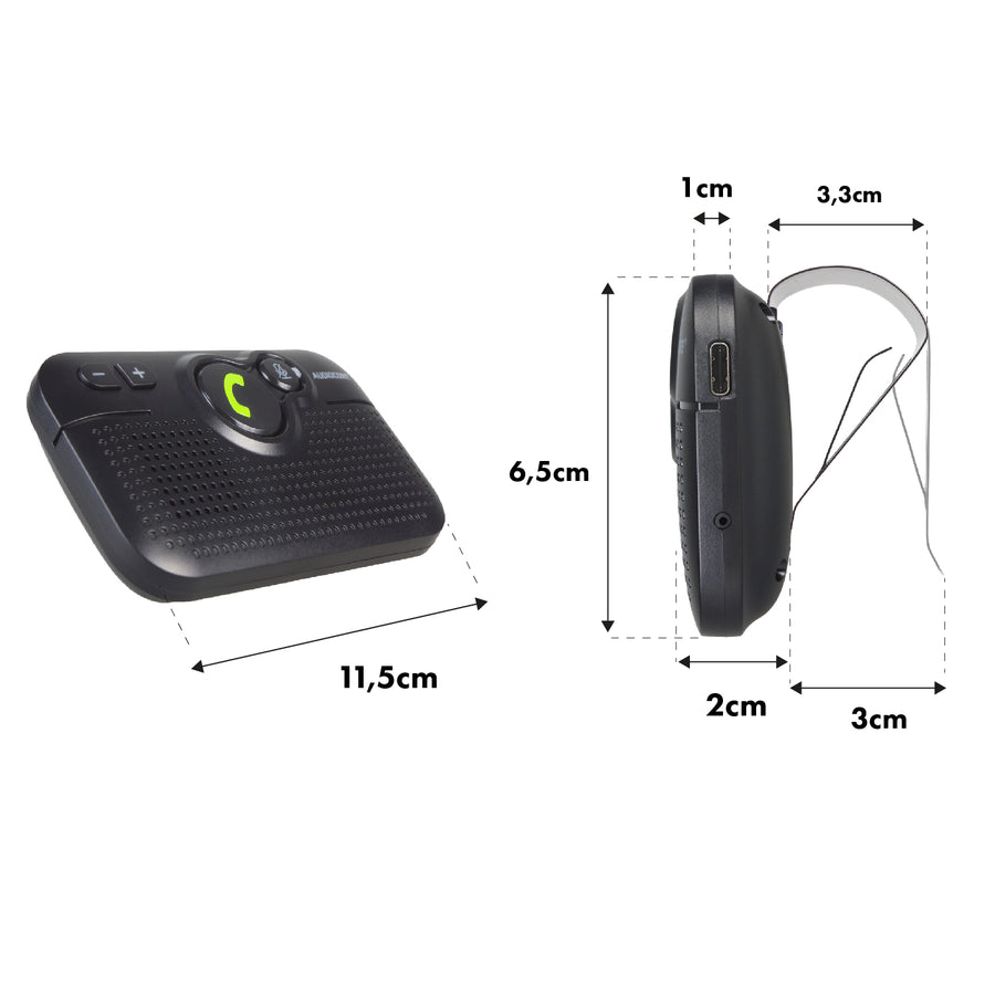 Bluetooth 5.0-handsfree-enheten Audiocore AC475 stöder Google och Siri