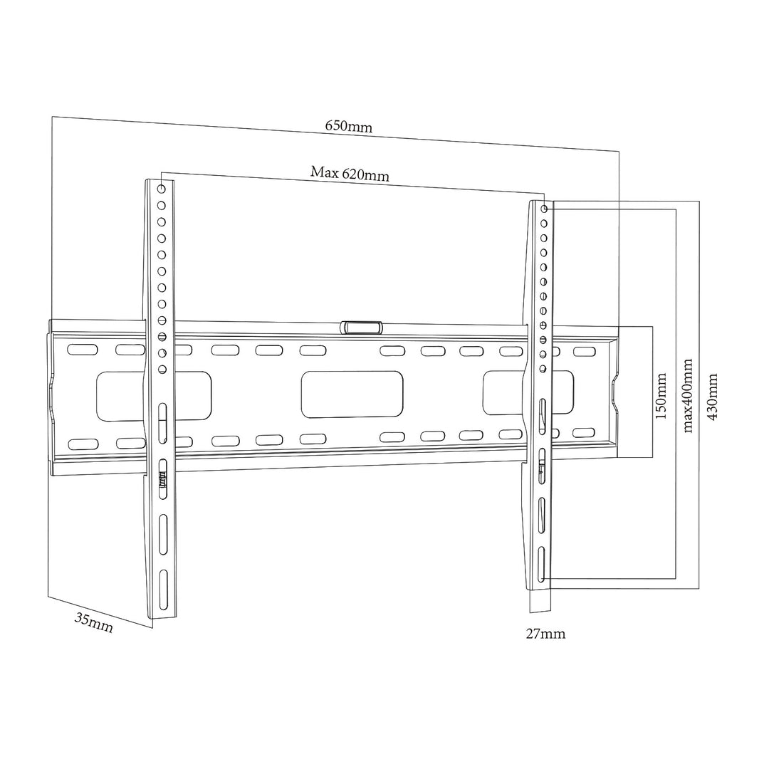 TV Maclean, max VESA 600x400, 32-100", 80 kg, MC-419