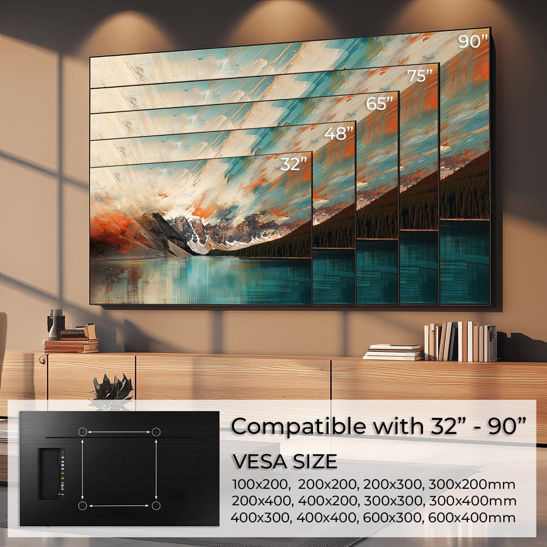 Maclean TV-fäste, max VESA 600x400, 32-90", 80kg, lutningsjustering +15°~-15°, MC-421