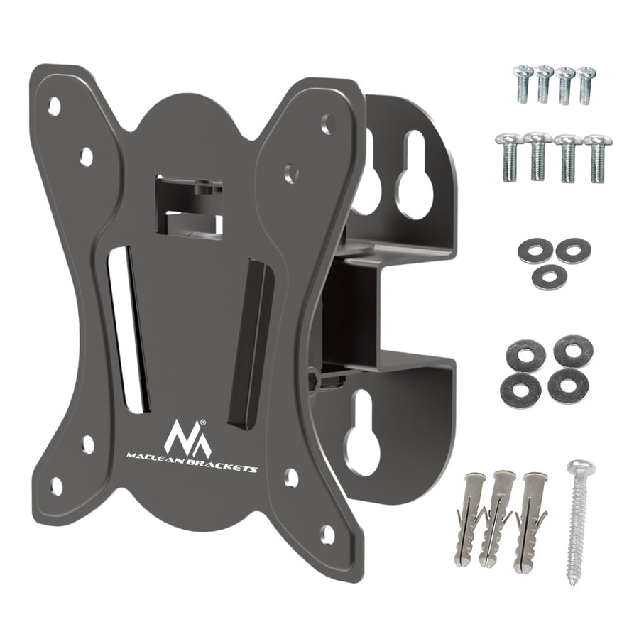Maclean-fäste för TV eller bildskärm, max. VESA 100x100, 13-32", 30kg, svart, MC-415
