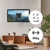 Maclean-fäste för TV eller bildskärm, max. VESA 100x100, 13-32", 30kg, svart, MC-416