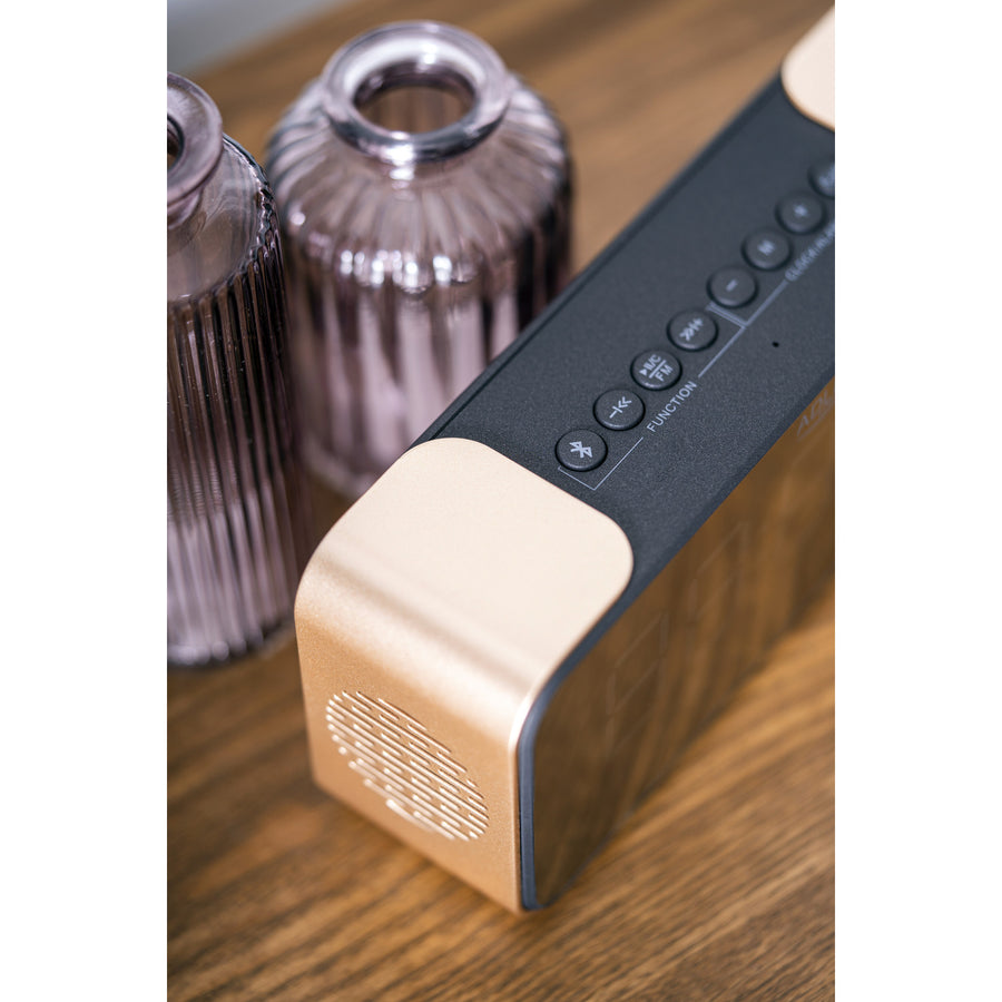 Adler AD 1190 Copper trådlös radioväckarklocka med LED-display och Bluetooth-funktion