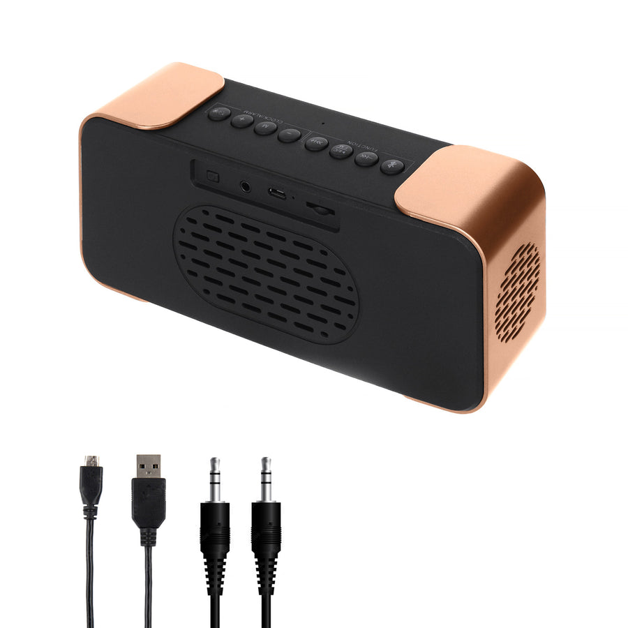 Adler AD 1190 Copper trådlös radioväckarklocka med LED-display och Bluetooth-funktion