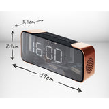 Adler AD 1190 Copper trådlös radioväckarklocka med LED-display och Bluetooth-funktion