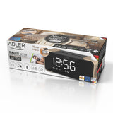Adler AD 1190 Copper trådlös radioväckarklocka med LED-display och Bluetooth-funktion