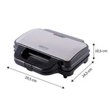 Camry sandwichgrill, för 2 smörgåsar, maximal effekt 1300 W, nonstick-beläggning, CR 3054