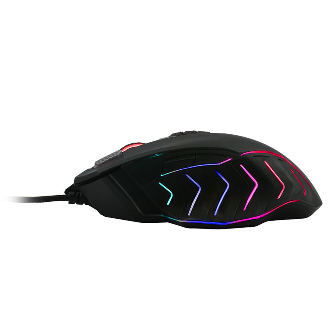Gamingmus A4TECH, USB, 8000 DPI, metallskenor, J95 RGB Pixart (Aktiverad)