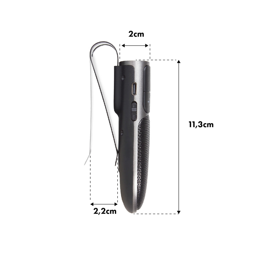 Bluetooth 5.0-handsfree-set Audiocore AC480 A2DP, 2 W-högtalare, Google och Siri