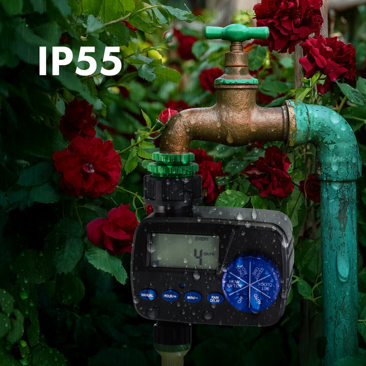 GreenBlue elektronisk bevattningsregulator, programmerare, strömförsörjning 2x1,5V AA, GB390