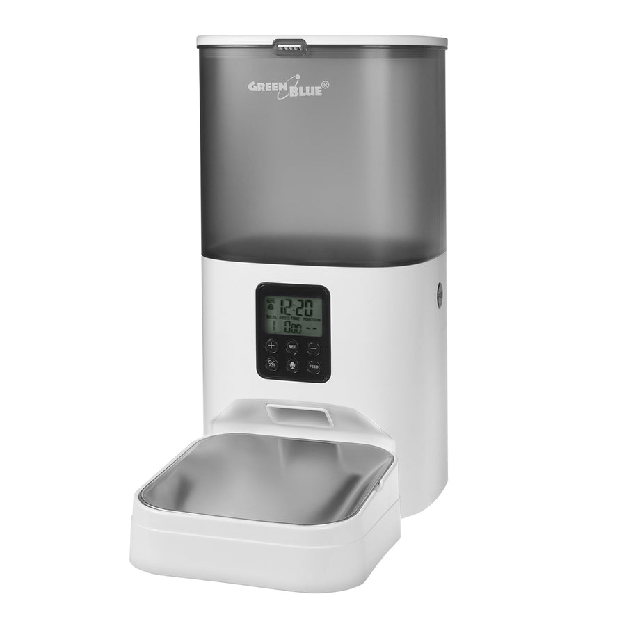 GreenBlue automatisk djurfoderautomat / matare, 6L, USB 5V1A, GB393