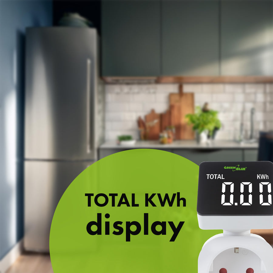 GreenBlue energimätare, wattmätare, 16A, max. 3680W, subminne, GB620 F