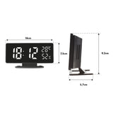 Klocka med alarm och termometer GreenBlue GB395 svart hygrometer