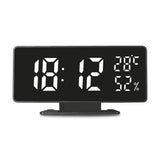 Klocka med alarm och termometer GreenBlue GB395 svart hygrometer