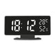 Klocka med alarm och termometer GreenBlue GB395 svart hygrometer