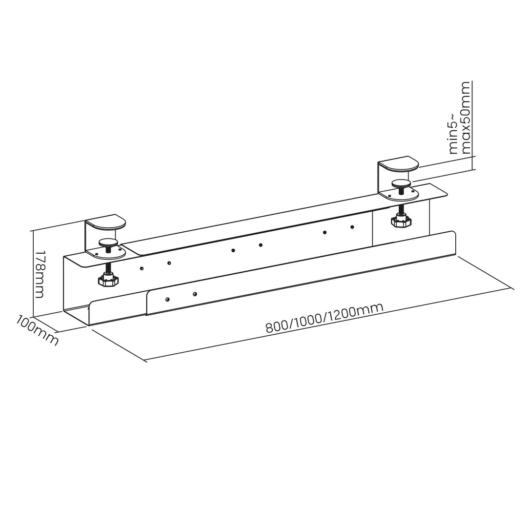 Maclean kabelhanterare under skrivbord, max 5 kg, MC-333