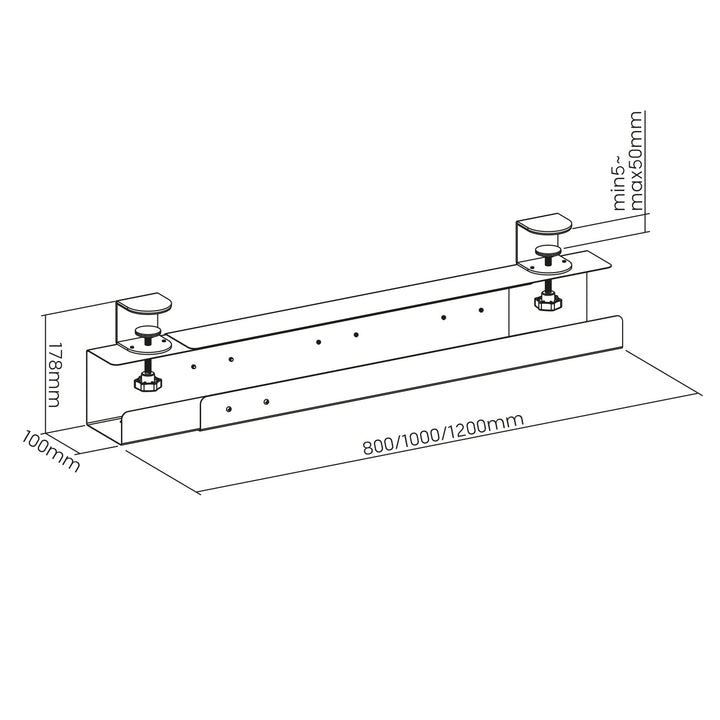 Maclean kabelhanterare under skrivbord, max 5 kg, MC-333