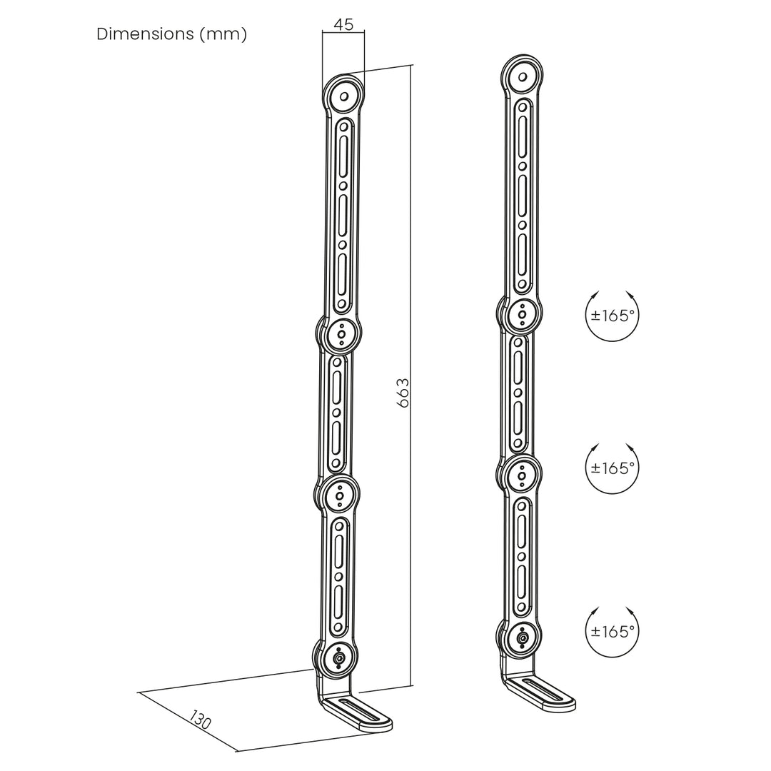 Maclean Universal VESA Soundbar-fäste, max 15 kg, MC-335