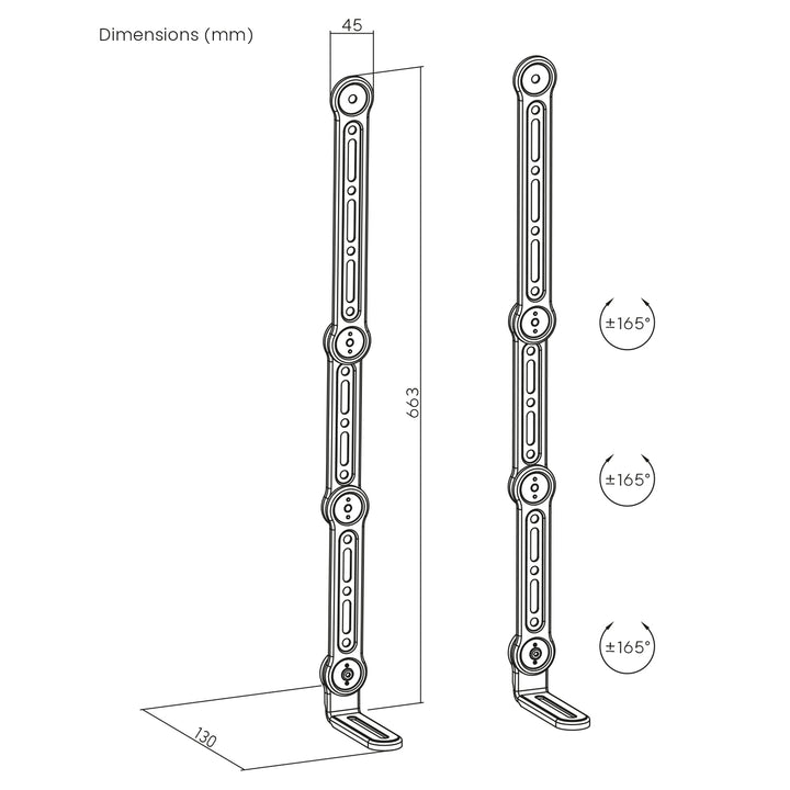 Maclean Universal VESA Soundbar-fäste, max 15 kg, MC-335