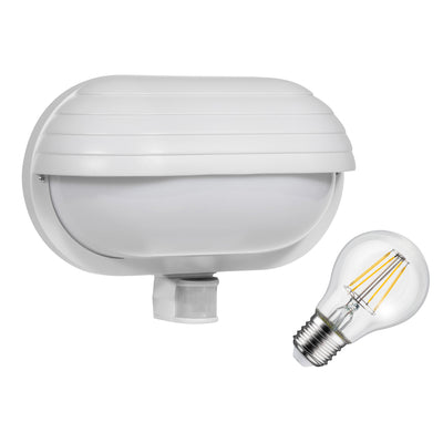 Maclean väggarmatur, med PIR-sensor, max. 60W, 180°, MCE33 W + LED 8W