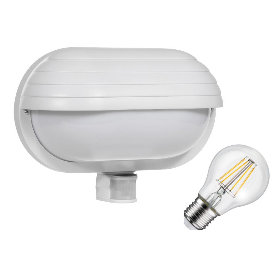 Maclean väggarmatur, med PIR-sensor, max. 60W, 180°, MCE33 W + LED 8W