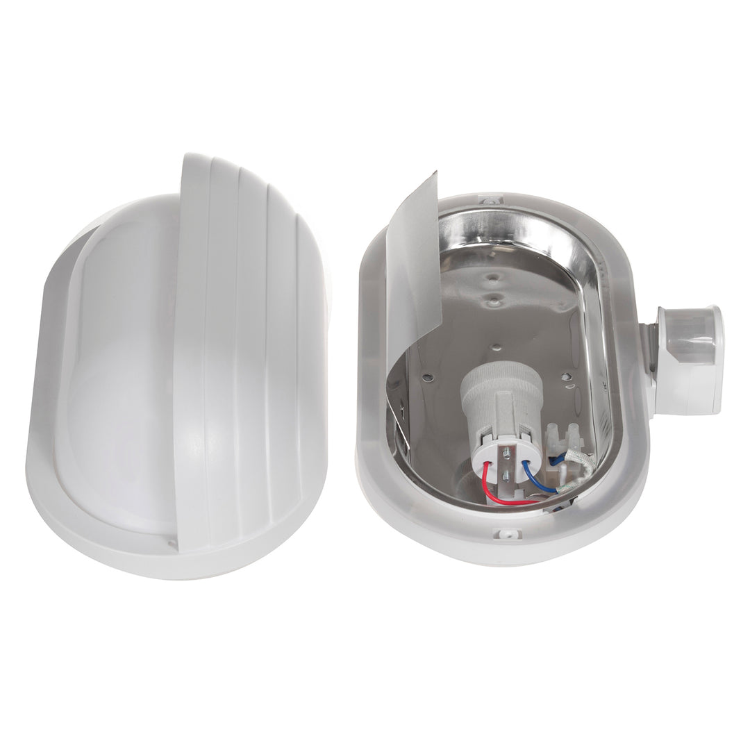 Maclean väggarmatur, med PIR-sensor, max. 60W, 180°, MCE33 W + LED 11W