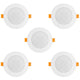 5x Maclean LED-takpanel, infälld SLIM, 9W, neutralvit 4000K, 120*26mm, 900lm, MCE371 R
