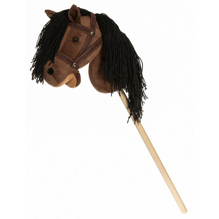 Teddykompaniet plyschhäst, träpinne, tyglar, 80 cm, T-TED-03002