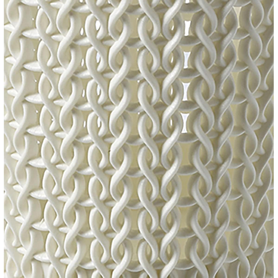 Tvättkorg Curver, genombruten design, 2 handtag, 57 l, kräm, Stickat