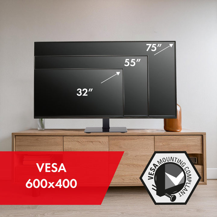 Universal TV-stativ Maclean för RTV-skåpstativ max 40kg max VESA 600x400 för 32-75" TV MC-386