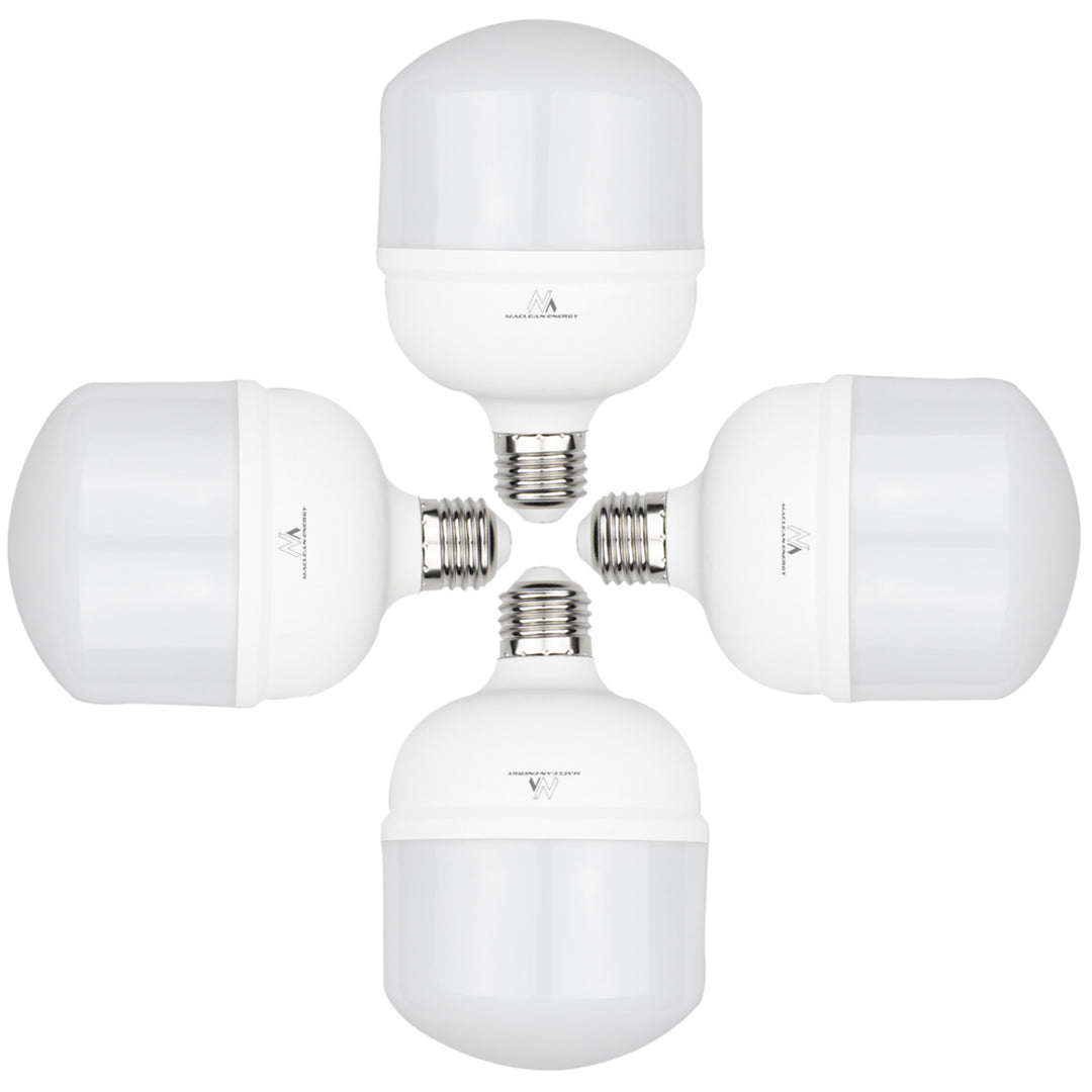 4x Maclean LED-lampa, E27, 28W, 220-240V AC, kallvit, 6500K, 2940lm, MCE302 CW