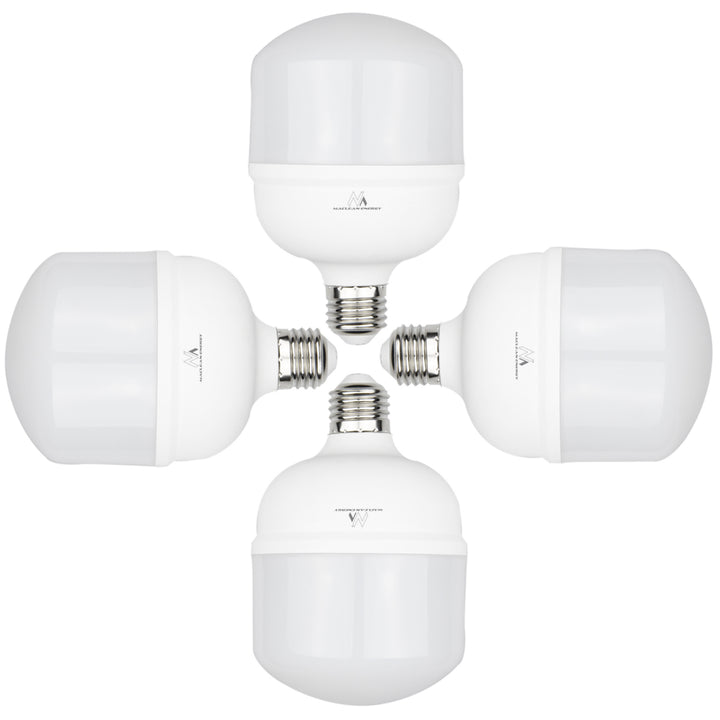 4x Maclean LED-lampa, E27, 28W, 220-240V AC, kallvit, 6500K, 2940lm, MCE302 CW