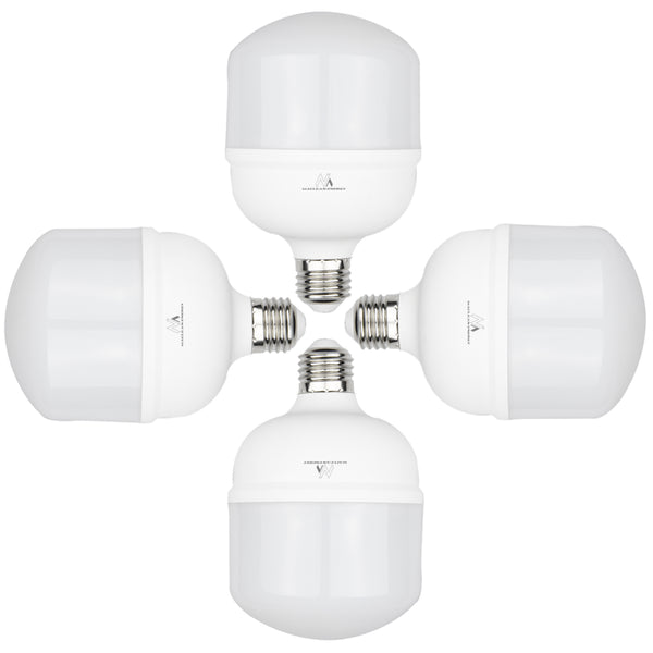 4x Maclean LED-lampa, E27, 48W, 220-240V AC, kallvit, 6500K, 5040lm, MCE304 CW