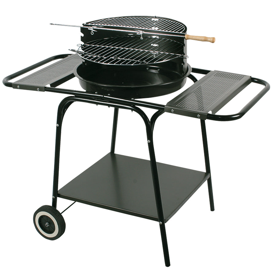Master Grill & Party med 2 hyllor och hjul, tillverkad av stål. Modell MG906.
