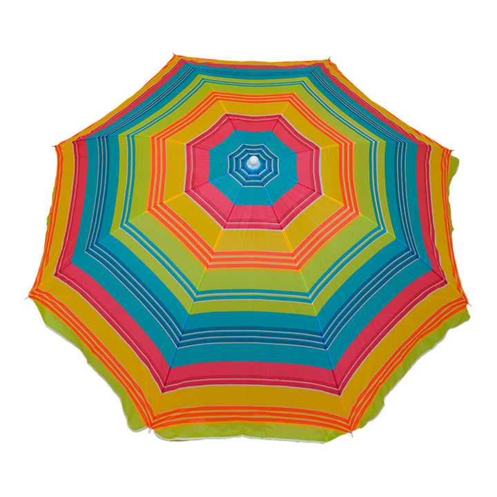 Master Grill&amp;Party trädgårdsparasoll, 180 cm diameter, vita och gula ränder, JKB02