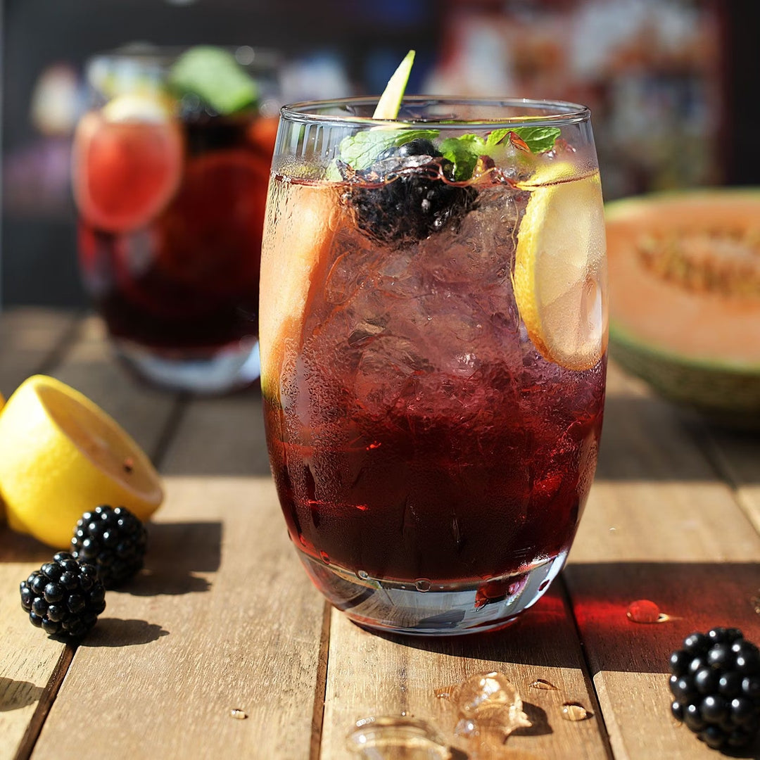 Lyft dryckesservicen med Krosnos 6-pack fatformade dryckesglas, 360 ml var, för en elitupplevelse.