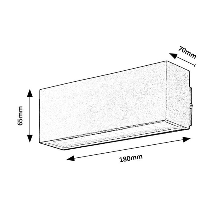 Rabalux, vägglampa, utomhus, LED, 10W, IP54, Mataro