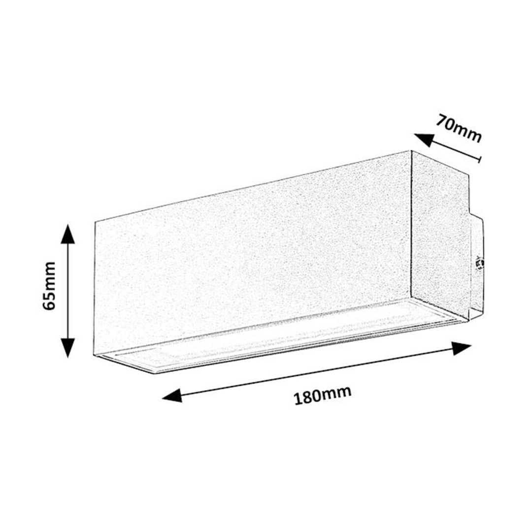 Rabalux, vägglampa, utomhus, LED, 10W, IP54, Mataro