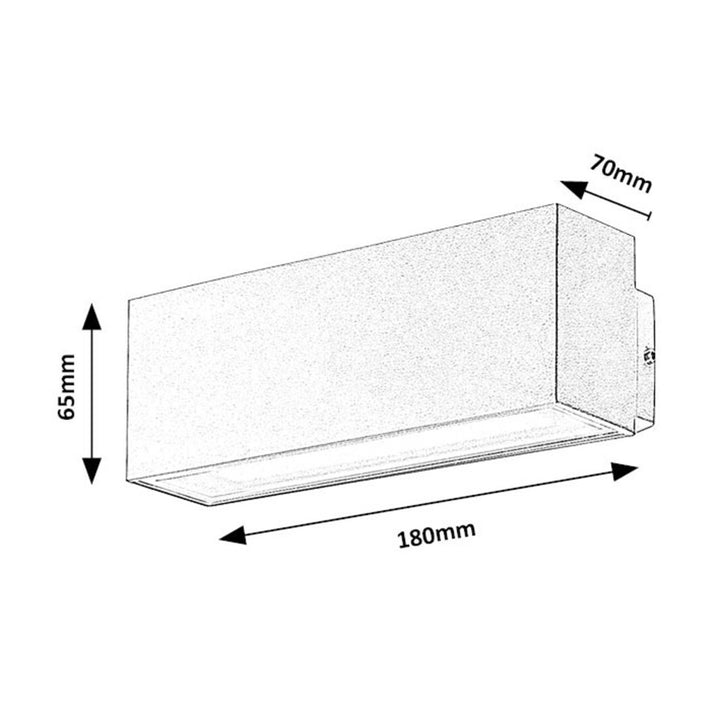 Rabalux, vägglampa, utomhus, LED, 10W, IP54, Mataro