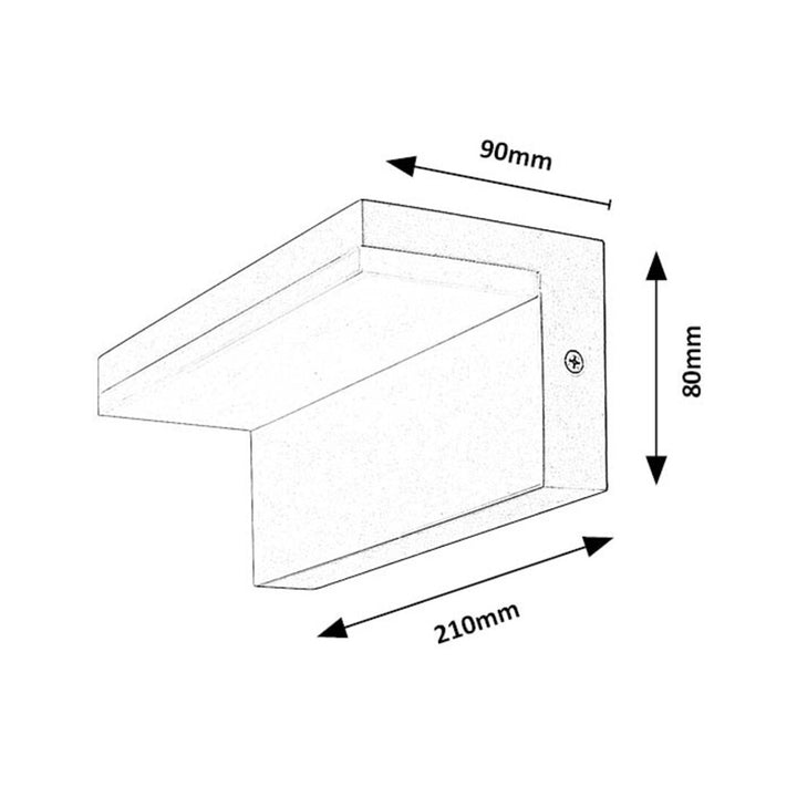 Rabalux, vägglampa, utomhus, LED, 10W, IP54, vit, Zaragoza