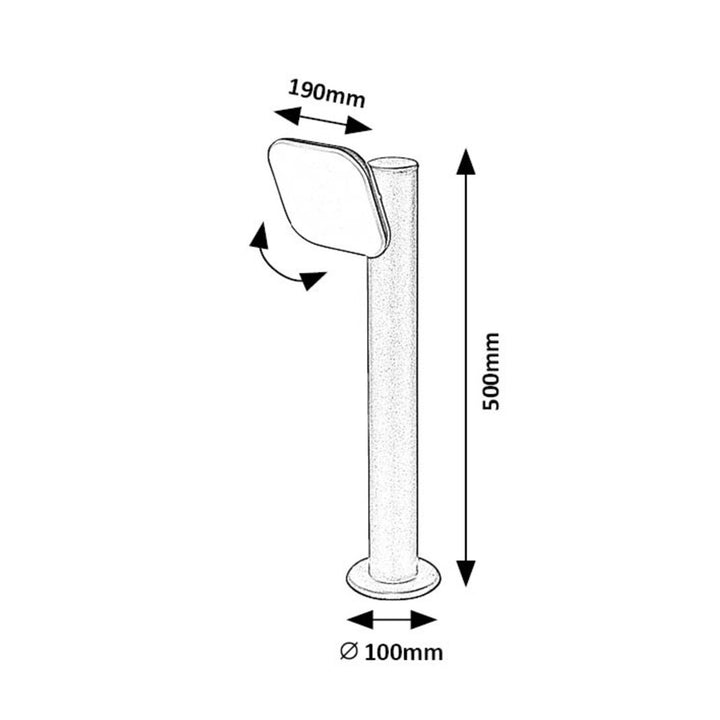 Rabalux lampa, stående, utomhus, LED 12W, IP44, svart, Odiel