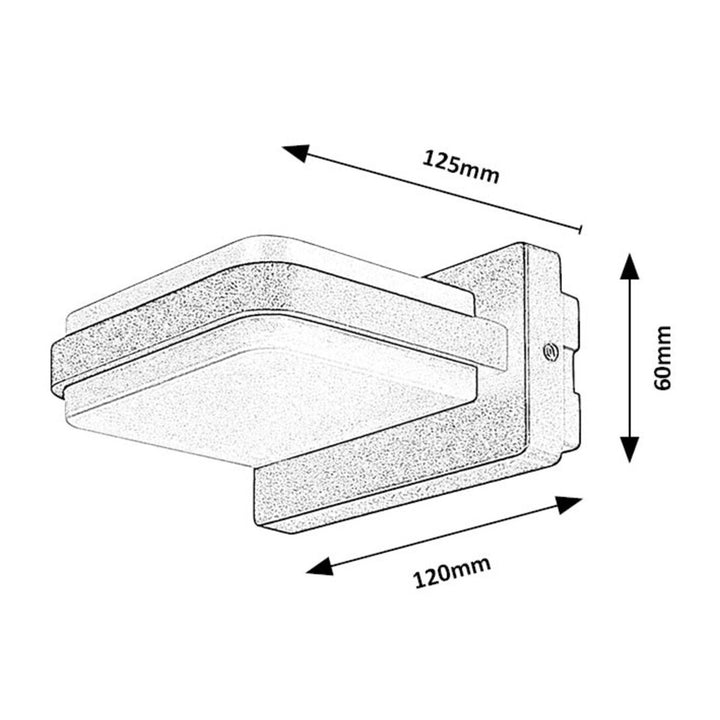 Rabalux-lampa, utomhus, väggmonterad, IP44, LED, 12W, Gendt