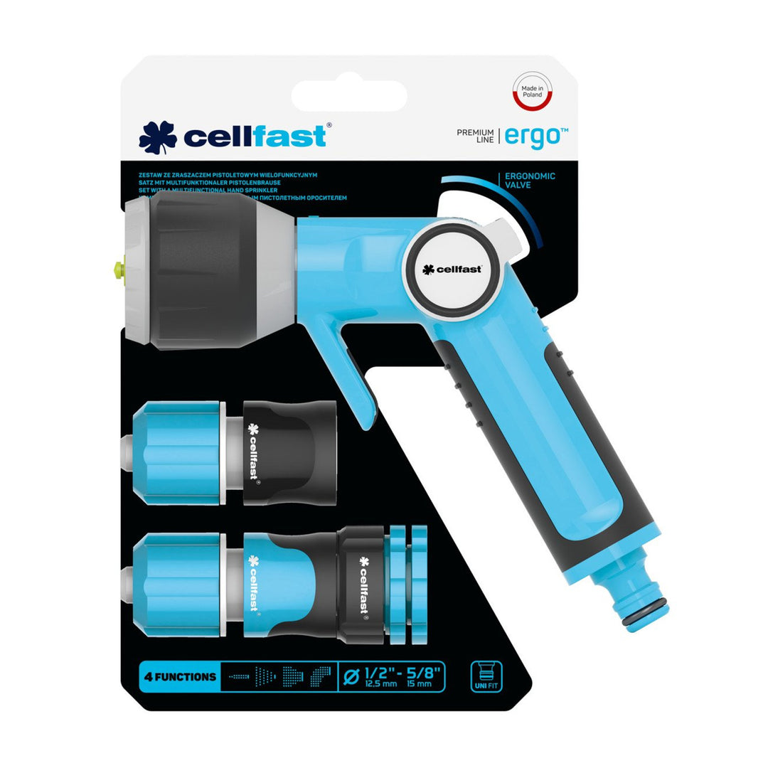 Cellfast set, pistolsprinkler, 1/2'' snabbkoppling, Ergo