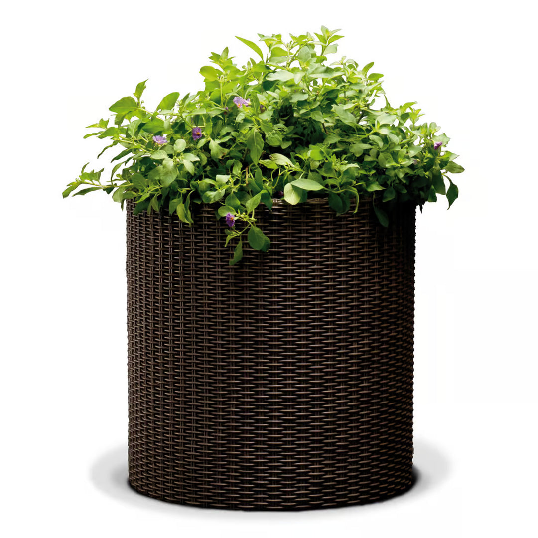 Keter blomkruka, rund, diameter 36 cm, brons, Cylinder Planter M