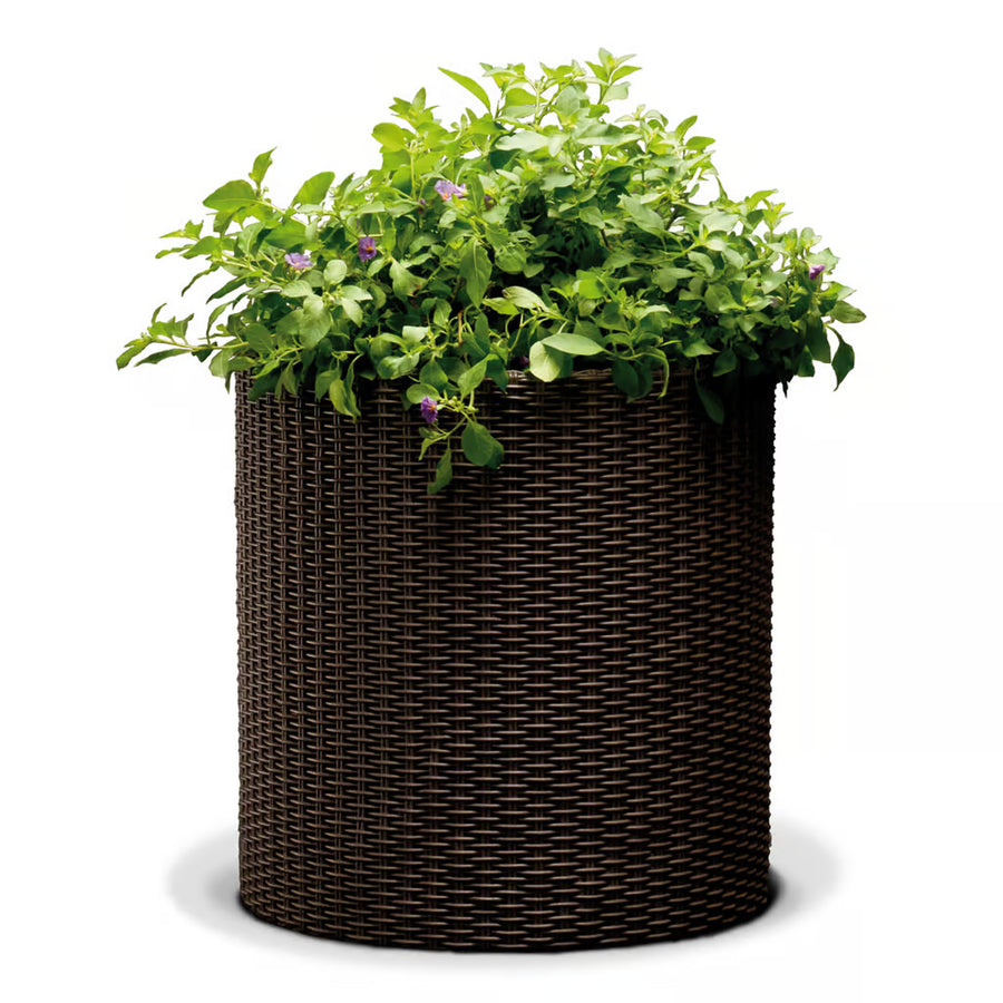 Keter blomkruka, rund, diameter 36 cm, brons, Cylinder Planter M