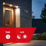 Maclean infraröd PIR-rörelsedetektor IP44 grå räckvidd 12m max belastning 800/1200W MCE358 GR