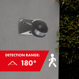 Maclean infraröd PIR-rörelsedetektor IP44 grå räckvidd 12m max belastning 800/1200W MCE358 GR
