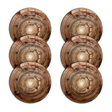 Bertoni bordsunderläggsset, 6 delar, rund, 33 cm, Kempas
