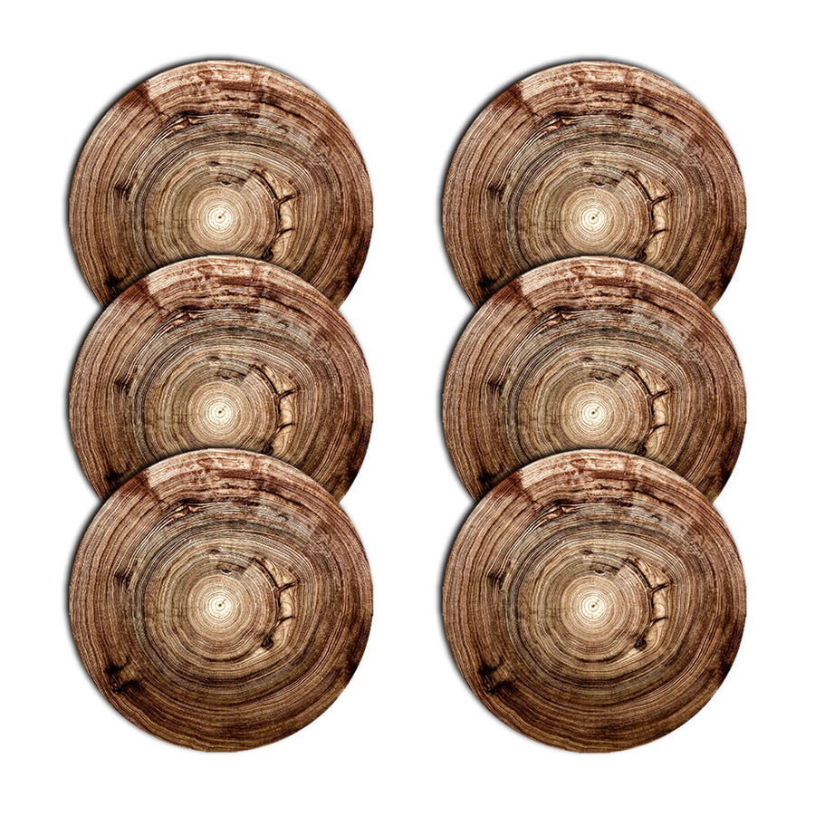 Bertoni bordsunderläggsset, 6 delar, rund, 33 cm, Kempas