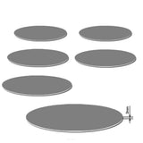 Bertoni bordsunderläggsset, 6 delar, rund, 33 cm, Valencia